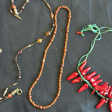 Chili pepper necklace with beaded jewelry set - thumbnail 3 of 6