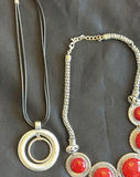 Red cabochon necklaces with assorted pendants and earrings - thumbnail 6 of 6