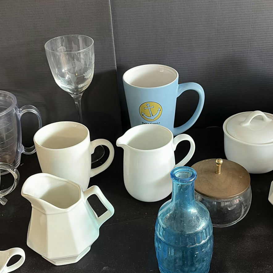 Assorted Mugs, Glassware, and Ceramic Kitchenware - image 3 of 7