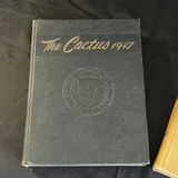 The Cactus yearbooks (1946 and 1947) with round wire basket and red padded handles - thumbnail 1 of 7