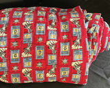 Longhorn bull head decorative pillow set with matching cushions and a red quilt/throw, plus tray and tabletop decor - thumbnail 4 of 4