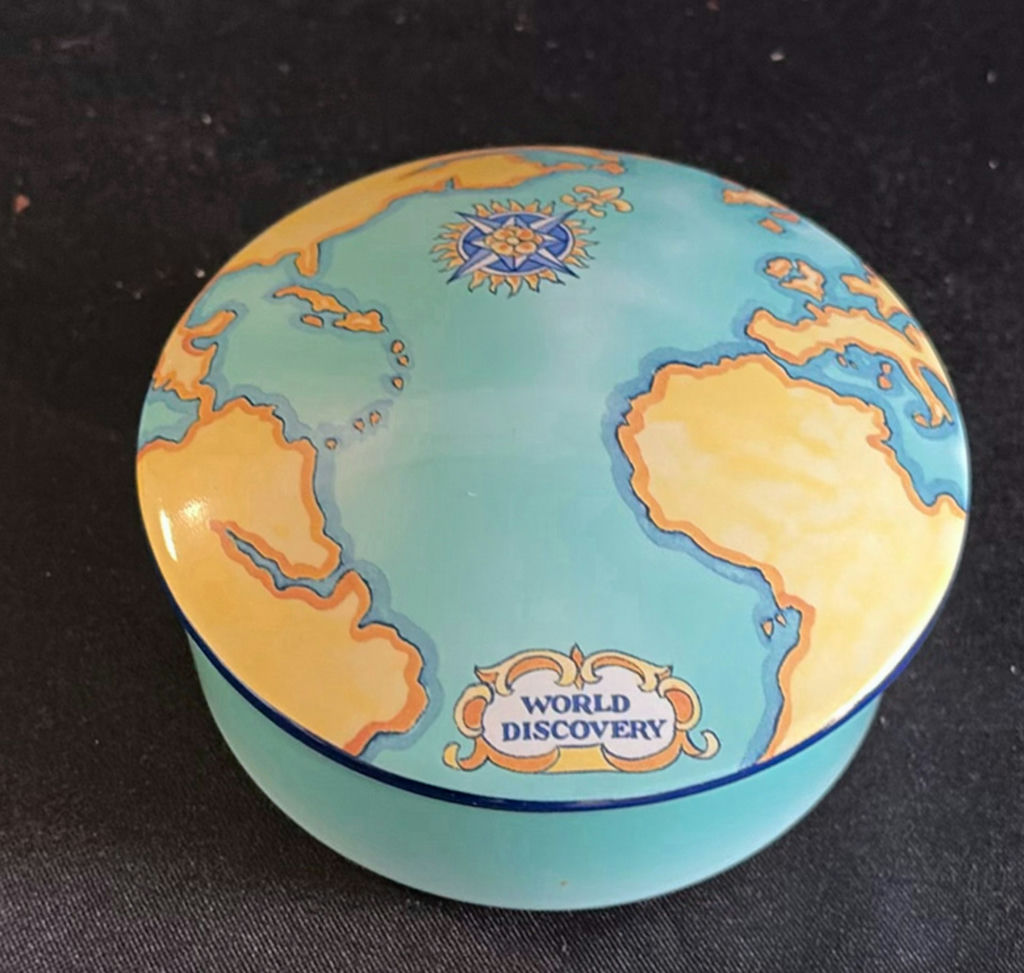 Tauck World Discovery Tiffany & Co map tin box - image 1 of 4
