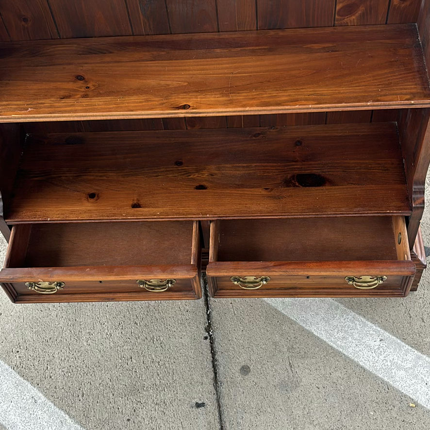 Wooden Bookshelf with Drawers and Wooden Nightstand - image 3 of 9