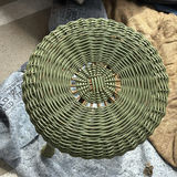 Round Side Table and Wicker Stool - thumbnail 6 of 6