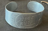 Longhorn bull head pendant necklace and engraved cuff bracelet - thumbnail 3 of 4