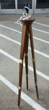 Wooden Tripod Floor Lamp Base and Metal Wall Art Panel - thumbnail 1 of 7
