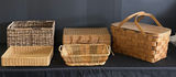 Assorted wicker baskets and a picnic hamper - thumbnail 1 of 4