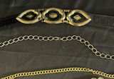 Gold-tone chain necklaces and Brighton belt with ornate buckle - thumbnail 2 of 4