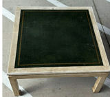 Square Wooden Coffee Table with Green Inset Top - thumbnail 1 of 7