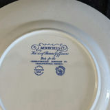 Decorative ceramic plate set: blue-and-white scenes and pink transferware with spoon - thumbnail 6 of 8