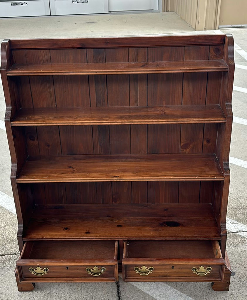 Wooden Bookshelf with Drawers and Wooden Nightstand - image 2 of 9