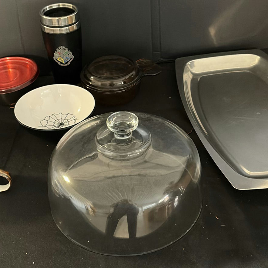 Blender with stacked dinnerware and assorted kitchenware - image 8 of 10