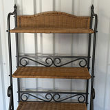 Five-Tier Wicker and Metal Shelf Unit - thumbnail 2 of 3