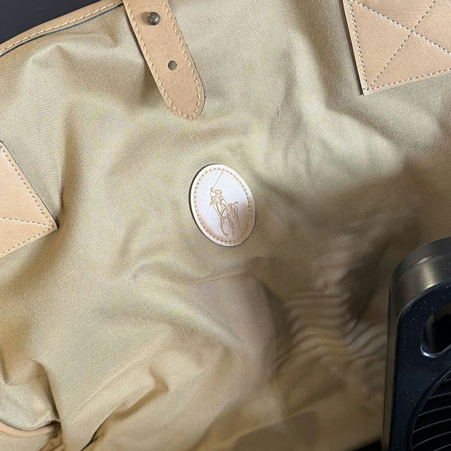 Titanic-pattern textile, Atenti bag, Polo patch, Texas star decor, and vintage lighting - image 7 of 7