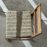 White Plastic Armchair and Wooden Woven-Seat Chair - thumbnail 6 of 7