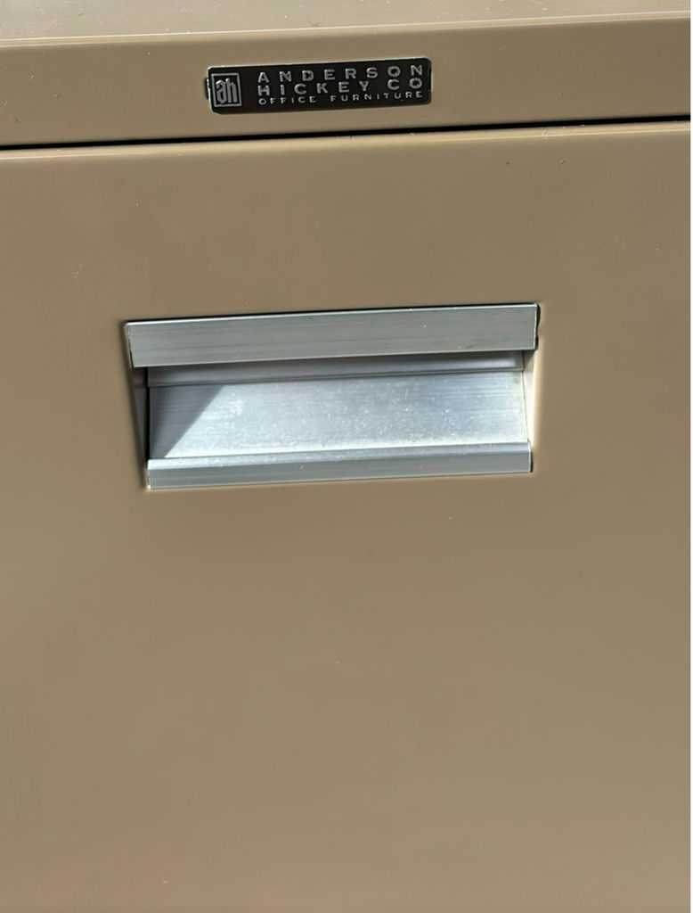 Two Anderson Hickey Two-Drawer Metal Filing Cabinets - image 6 of 9