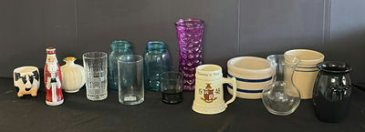 Assorted glassware, mugs and decorative pottery - Image 1 of 9