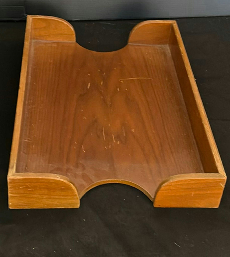 Plastic 3-Drawer Storage Cabinet, Wooden Tray, and White Wire Nesting Tables - image 2 of 3