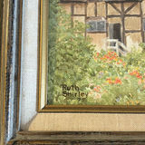Pair of Ruth Shirley framed cottage paintings - thumbnail 3 of 4