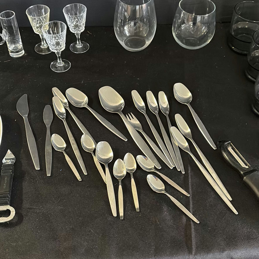 Glassware, Flatware, and Plate Collection - image 3 of 7