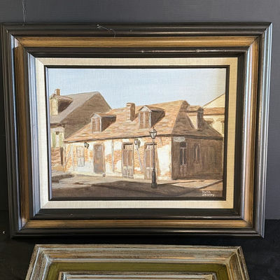 Pair of Ruth Shirley framed cottage paintings - Image 1 of 4