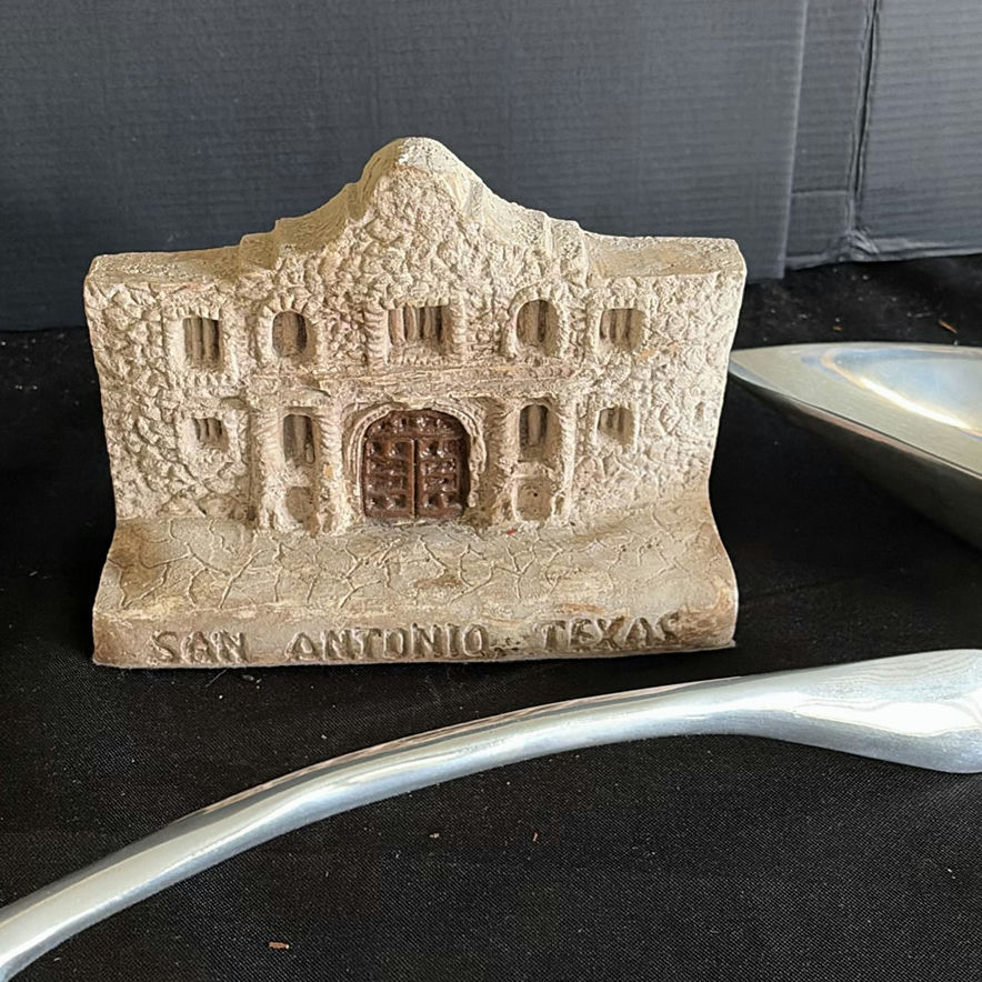 Windmill sculpture, San Antonio souvenir, and decorative metal utensils - image 3 of 5