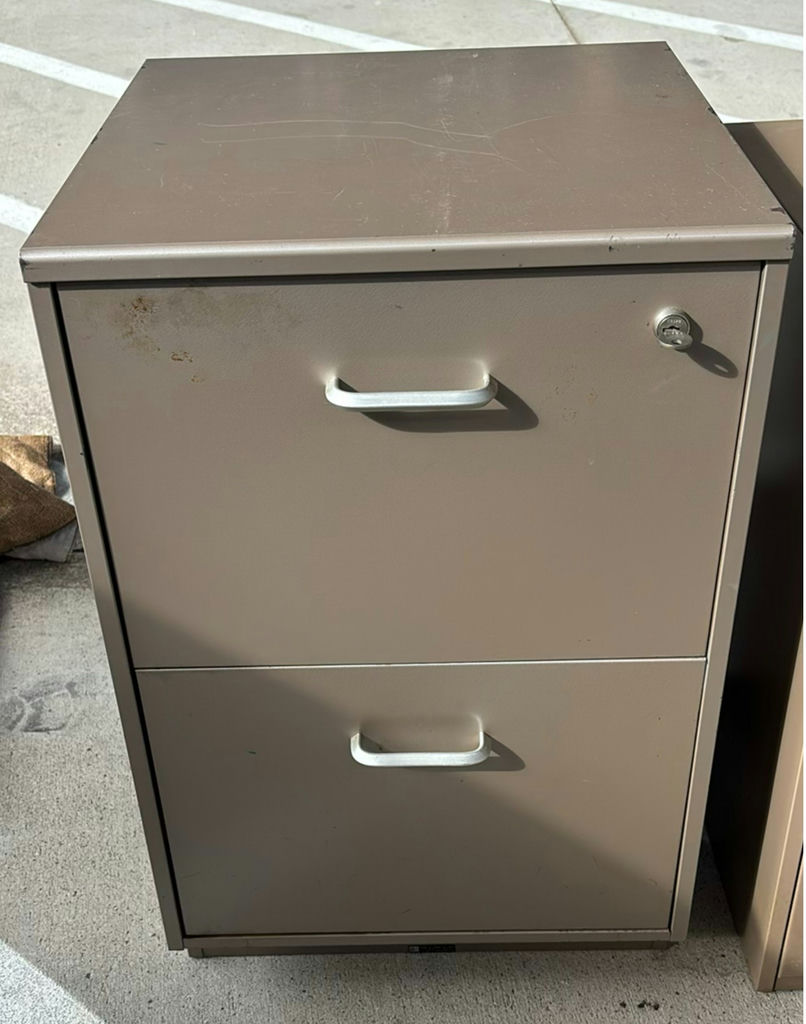 Two Anderson Hickey Two-Drawer Metal Filing Cabinets - image 2 of 9