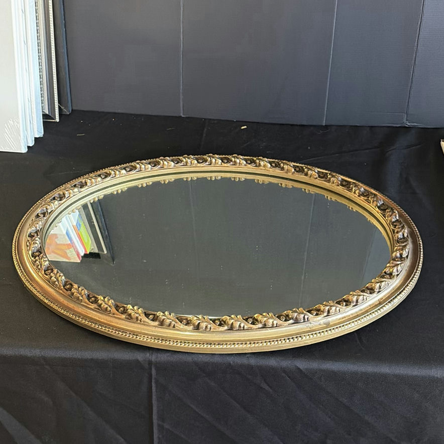 Assorted picture frames, decorative mirror, and art supplies - image 9 of 11