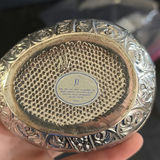 Round ornate silver trinket box with red lining - thumbnail 3 of 3