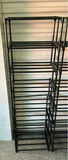 Two Black Metal Multi-Tier Shelving Racks - thumbnail 2 of 3