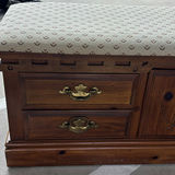 Upholstered Wooden Storage Bench with Drawers - thumbnail 2 of 9