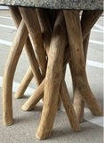 Black Rectangular Table and Round Stone-Top Wooden Table - thumbnail 5 of 5