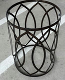 Metal Cylindrical Stand with Round Grate and Wooden Bird Wall Decor - thumbnail 2 of 12