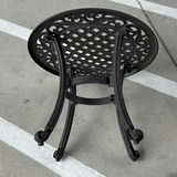 Rolling Three-Tier Utility Cart and Round Metal Side Table - thumbnail 6 of 6