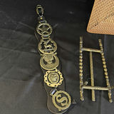 Assorted weaving, wicker, and brass decorative items - thumbnail 2 of 5