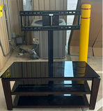 Glass TV Stand with TV Wall Mount - thumbnail 1 of 5