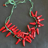 Chili pepper necklace with beaded jewelry set - thumbnail 2 of 6
