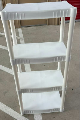 Plastic Shelving Unit and Wire Rolling Storage Cart - Image 1 of 7