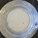 Decorative ceramic plate set: blue-and-white scenes and pink transferware with spoon - thumbnail 8 of 8