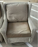 Two Wicker Armchairs with Cushions - thumbnail 3 of 8