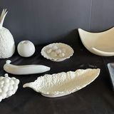 White ceramic fruit and shell-themed decorative tableware - thumbnail 4 of 6