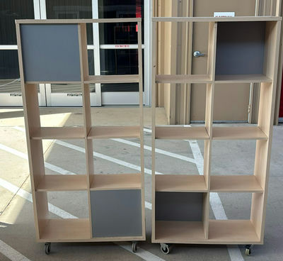 Two Tall Rolling Shelving Units - Image 1 of 6