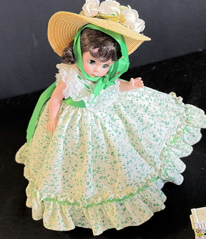 Doll in Floral Dress with Miniature Dollhouse and Gone With the Wind Insert - image 2 of 4