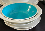 White ceramic dinnerware set with mugs, bowls, plates, and kitchen accessories - thumbnail 7 of 9