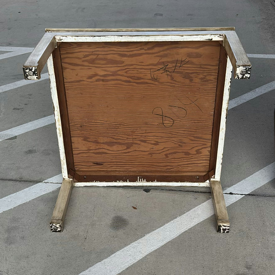 Square Wooden Coffee Table with Green Inset Top - image 3 of 7