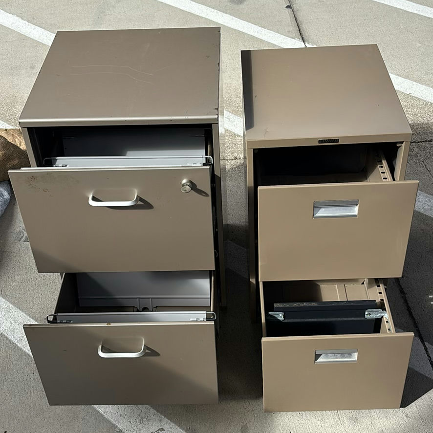 Two Anderson Hickey Two-Drawer Metal Filing Cabinets - image 9 of 9