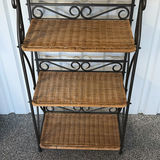 Five-Tier Wicker and Metal Shelf Unit - thumbnail 3 of 3