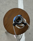 Wooden Tripod Floor Lamp Base and Metal Wall Art Panel - thumbnail 4 of 7