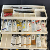 Acrylic paints, canvases, easels, and painting supplies - thumbnail 9 of 11