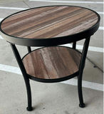 Round Side Table and Wicker Stool - thumbnail 2 of 6